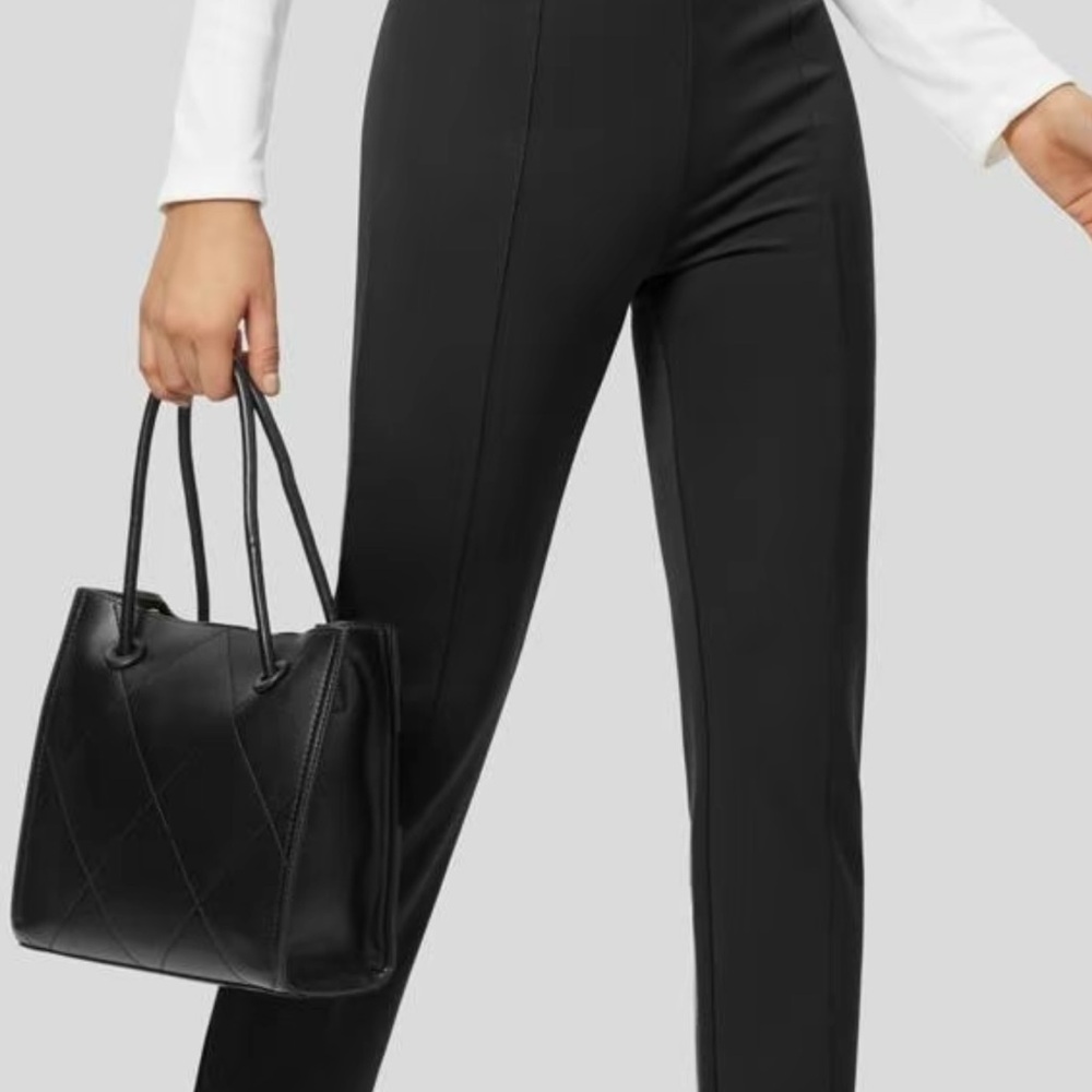 HALARA Black Straight Leg Pants Professional Fit